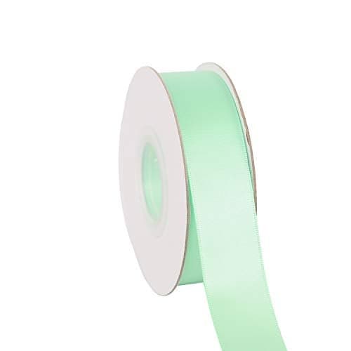 Ribbonitlux 1" Wide Double Face Satin Ribbon 25 Yards (530-Mint), Set for Gift Wrapping, Party Decor, Sewing Applications, Wedding and Craft
