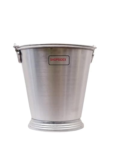 SHOPSIDEX Aluminium Bucket Multipurpose Balti with Handle Specially Made for Home and Restaurant BALTI for Kitchen Domestic (3 Litter)