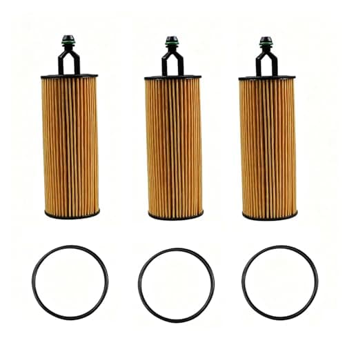 3 PCS Engine Oil Filter 68191349AA for Jeep Wrangler Grand Cherokee JK for Chrysler 200 300 Durango Grand Journey for Ram 1500 2500 3500 68191349AB 68191349AC