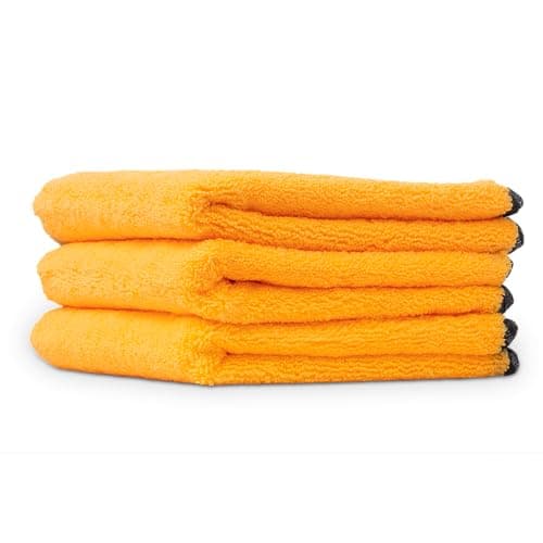 Chemical Guys MIC_507_03 Automotive Microfiber Drying Chamois, Gold, 3 Pack, 24" x 16"