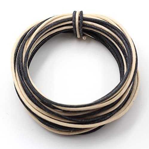 The Art Of Tone Gavitt Pushback Cloth Wire for Electric Guitar, 22awg Pre-tinned Stranded Copper Wire, 10 feet of Each Color, Black/White