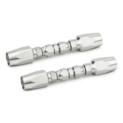 TAISHER 2PCS Hydraulic Hose Repair Kit 12 Reusable Fittings 2Wire Size 08 Field Repair Kit