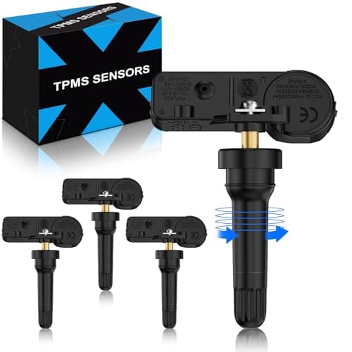 YZHIDIANF 6F2Z-1A189-A Pre-Programed Tire Pressure Sensor Fit for:-Ford Edge F150 Taurus Escape Explorer Freestar Fusion Crown Victoria for:-Lincoln Navigator Mark LT MKZ 315MHz TPMS (4)