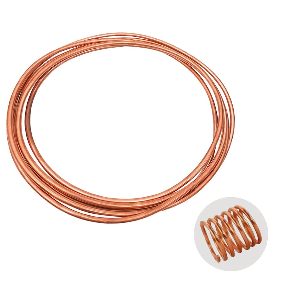 Eoiips Copper Tube 516 OD 14 ID68mm Seamless Round Pipe Tubing Copper Refrigeration Tubing 984 FT