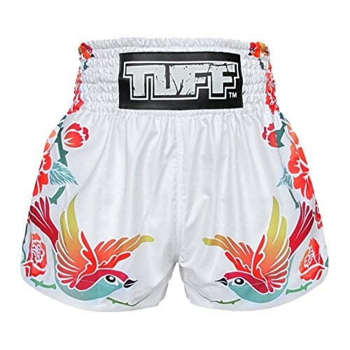 Tuff Sport Muay Thai Shorts Boxing Women Girls MMA Training Trunks (TUF-MS618-WHT-XL)