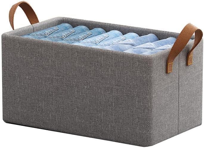 ZEELPETAL Wardrobe Storage Organiser Closet Organizers and Storage Foldable Jeans Storage Organiser Large Clothes Organiser Drawer for Pants Tshirt Underwear Bra Clothes Storage Boxes 1pc