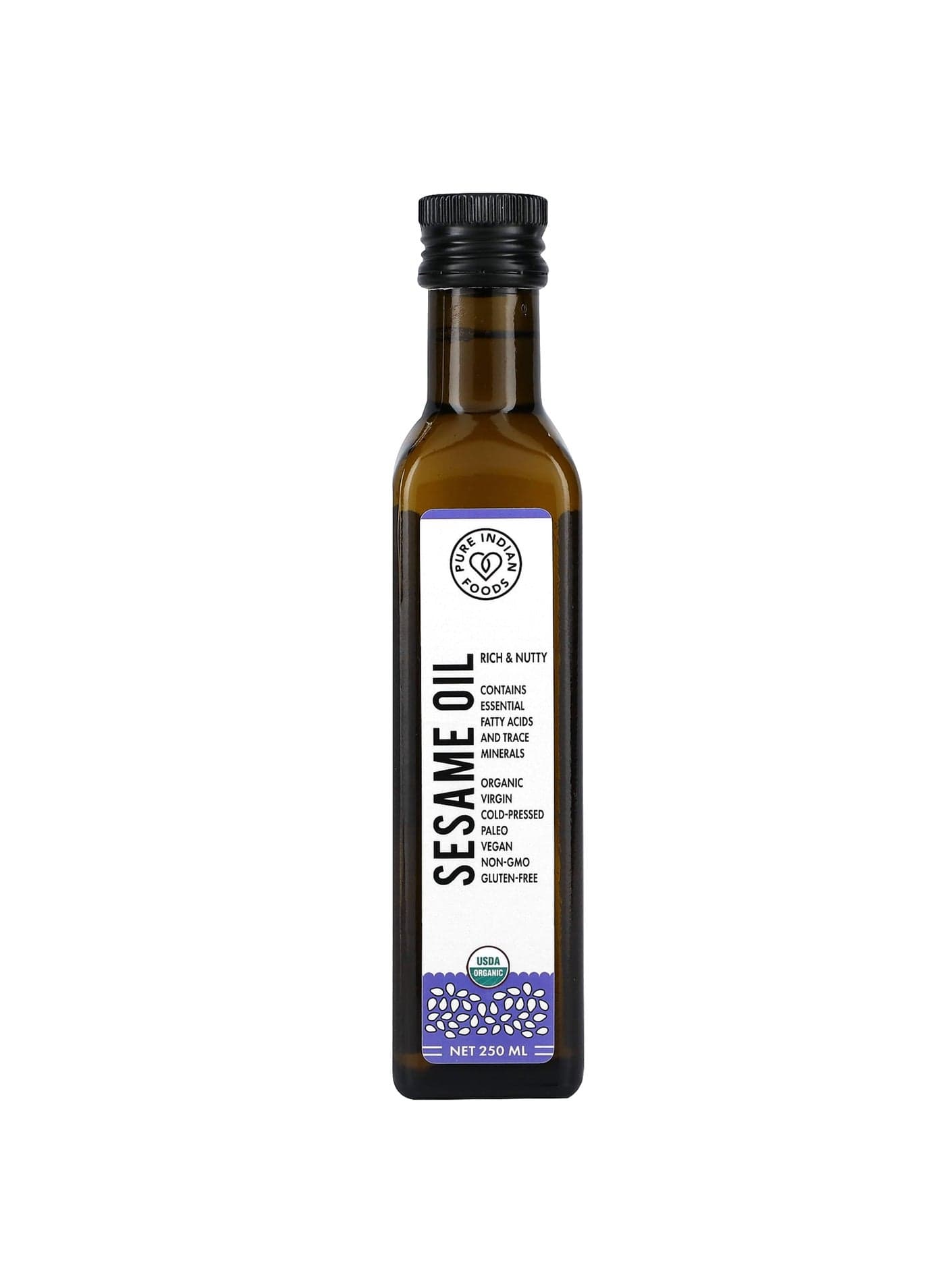 Organic Cold Pressed Virgin Sesame Oil, 250 ml