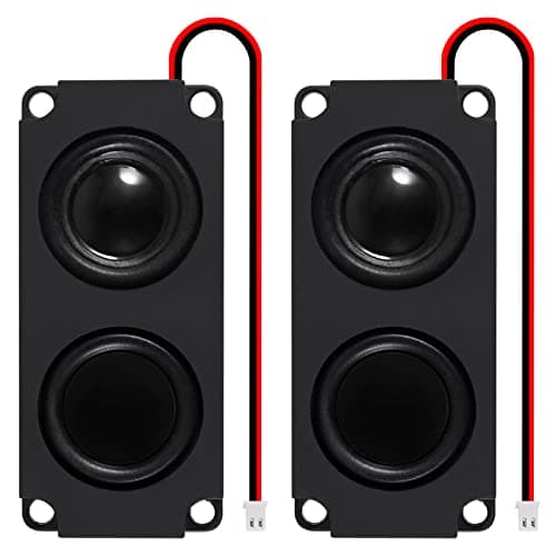 AEDIKO 2pcs 5W 8 Ohm Mini Speaker Full-Range Double Cavity Advertising Machine Small Speaker 3.3V 5V with JST-PH2.5mm-2 pin Interface