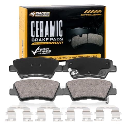HYFTJYZ Ceramic Rear Brake Pads Set Compatible with Hyundai Accent/Elantra/Elantra GT/Elantra Coupe/Sonata/Veloster;Kia Cadenza/Forte Koup/Soul/Optima/Forte/Forte5/Rio/Soul EV (D1544)