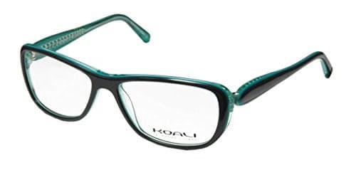 Koali 7184k For Ladies/Women Designer Full-Rim Shape Hip Ophthalmic Fashion Accessory Eyeglasses/Eyeglass Frame (53-14-130, Deep Turqouise/Teal)