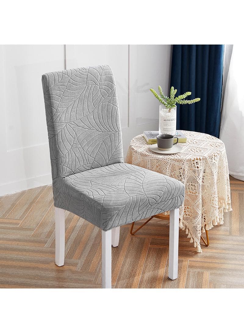 Chair Covers for Dining Room Solid Stretch Covers Washable Kitchen Slip Jacquard Parson Chairs Seat Slipcover