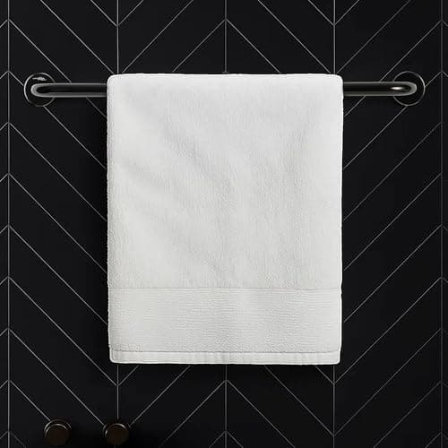 Hindware Italian Collection Towel Rod for Bathroom | PVD Coated Bathroom Rods for Towels | Brass Wash Basin Towel Bar |Luxury Chrome Black Color Finish | Premium Bathroom Accessories Series