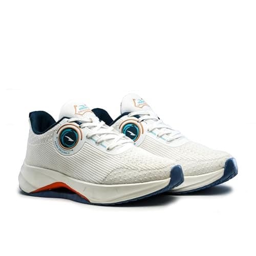 ASIAN Men POWERPLAY-21 Running and Casual wear Running Shoes with Laces, Lightweight and Comfortable Shoes with Upper Fabric and Phylon Sole for Men & Boys (WHITETBLUE) -UK 6
