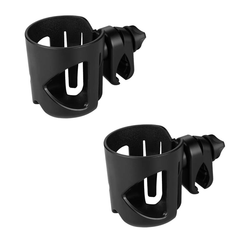 Accmor Universal Cup Holder Stroller Cup Holder 360 Rotatable Large Caliber Designed Bottle Holder for Stroller Bike Wheelchair Walker Scooter Black