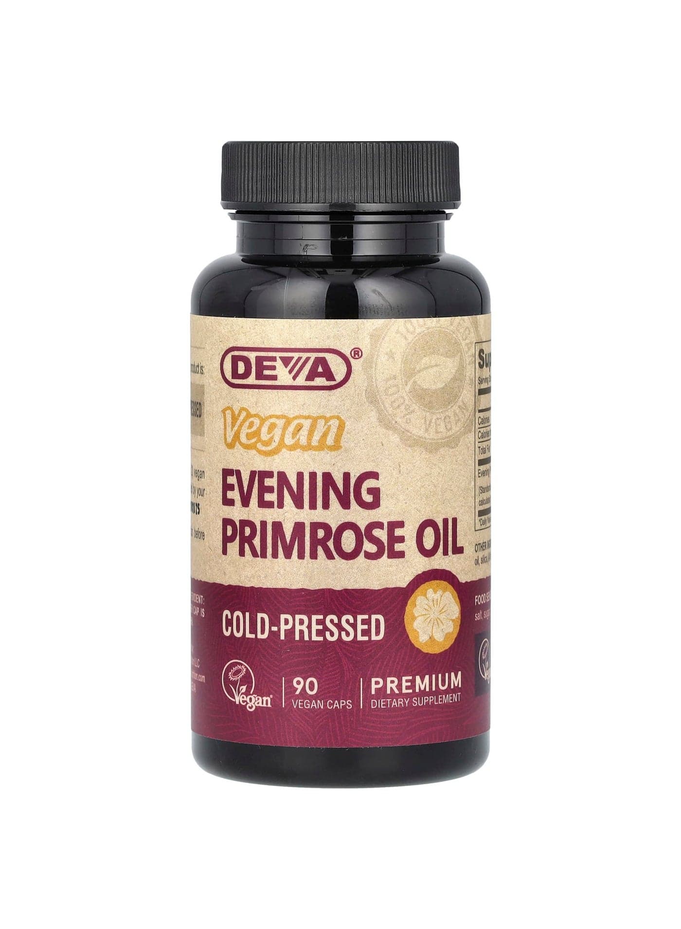 Vegan Evening Primrose Oil, 90 Vegan Caps (500 mg per Capsule)