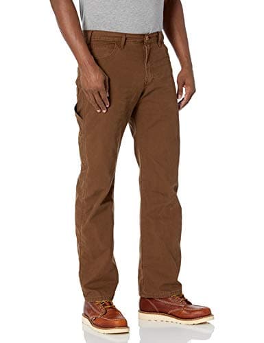 Dickies Men's Relaxed Straight Fit Lightweight Duck Carpenter Jean, Timber, 32W x 34L