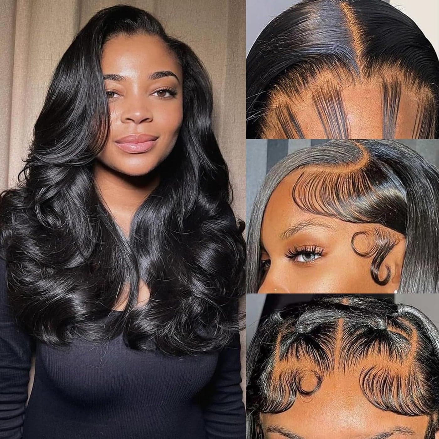 Ying Guan 250 Density 13x4 Lace Front Wigs Human Hair Body Wave Wigs Human Hair 22 Inch Human Hair Wigs for Black Women Pre Plucked Bleached Knots Glueless HD Transparent Frontal Wig