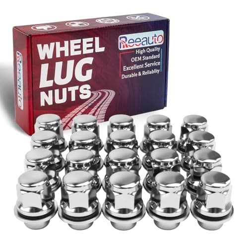 M12x125 Lug Nuts with Mag Flat Seat 20 pcs 1316 21mm Hex 15in Chrome Compatible with Q70 Q45 Q50 G37 I30 350Z 370Z 200SX