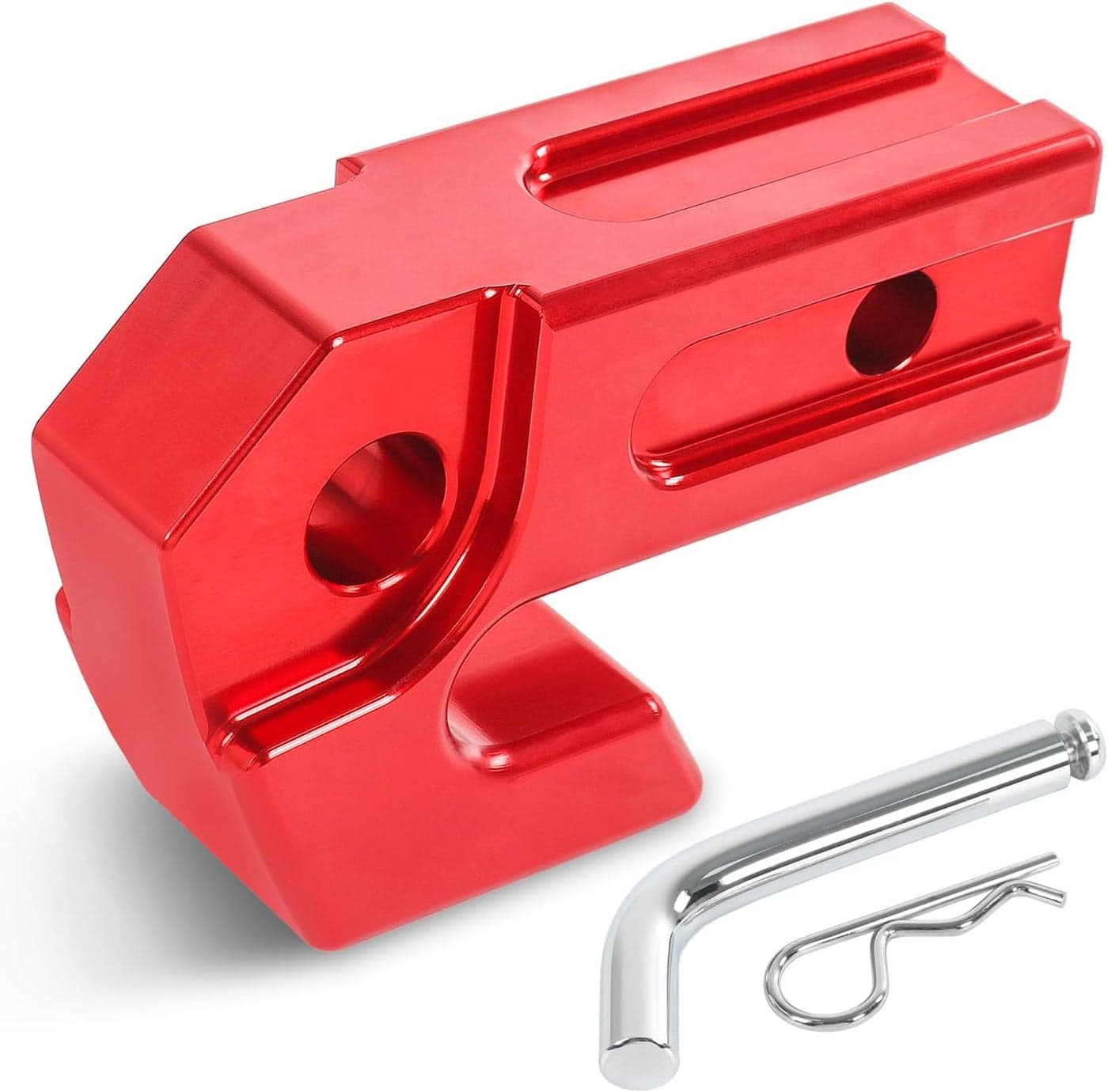 RALZAOTO 2" Towing Hitch Slider with Skid Protection - 45,000 lbs Capacity for Off-Road Trucks and SUVs (Red)