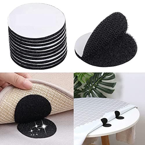 Kunya® Bed Sheet Tuck in Tool,Easy to Use Mattress Lifter & Without Mattress Lifting and 10Pc Set Black 2inch/5cm Multipurpose Round Self Sticker Combo Set (Round Mattress Tape)