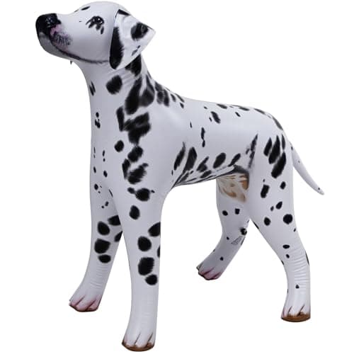 Jet Creations 39 inch Length, 30 inch Height Inflatable Dalmatian Dog, Lifelike Black White Puppy, Firehouse Mascot, Party Decoration, VBS, Photo Prop, Toy Gift for Kids, Adults