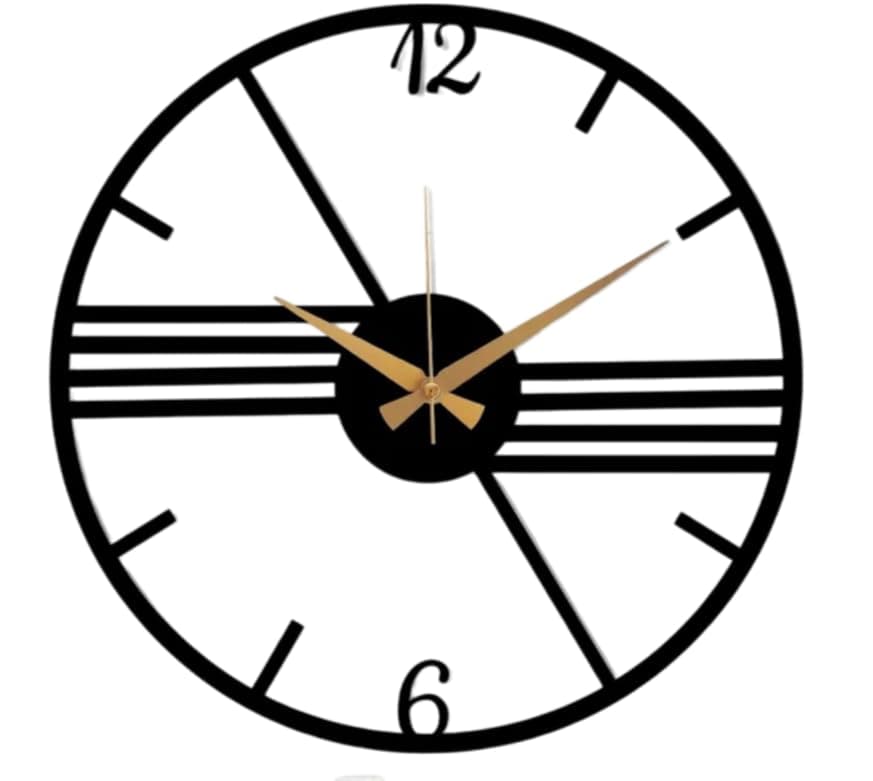 Reyox Metal Wall Clock Large Metal Wall Clock for Living Room Bedroom Kitchen Latin Numeral Wall Clock Antique Metal Wall Clock Big Size Modern Decorative Wall Watch Style 18