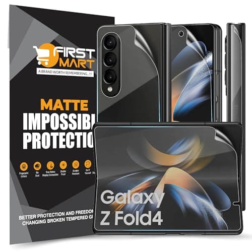 FIRST MART Screen Guard for Samsung Galaxy Z Fold 4 / Z Fold4 5G (7.6 Inches) Front and Back Edge-to-Edge Protector with Installation Kit | Matte, Case Friendly Coverage, Ultra Thin Membrane
