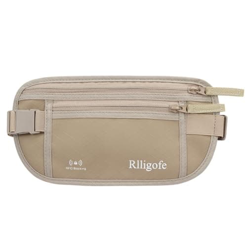 Money Belt for Travel Women and Men Hidden - Slim RFID Blocking Travel Wallet with Secure Anti-Theft Pouch, Passport Holder for Passport, Credit Cards, Cash Under Clothes