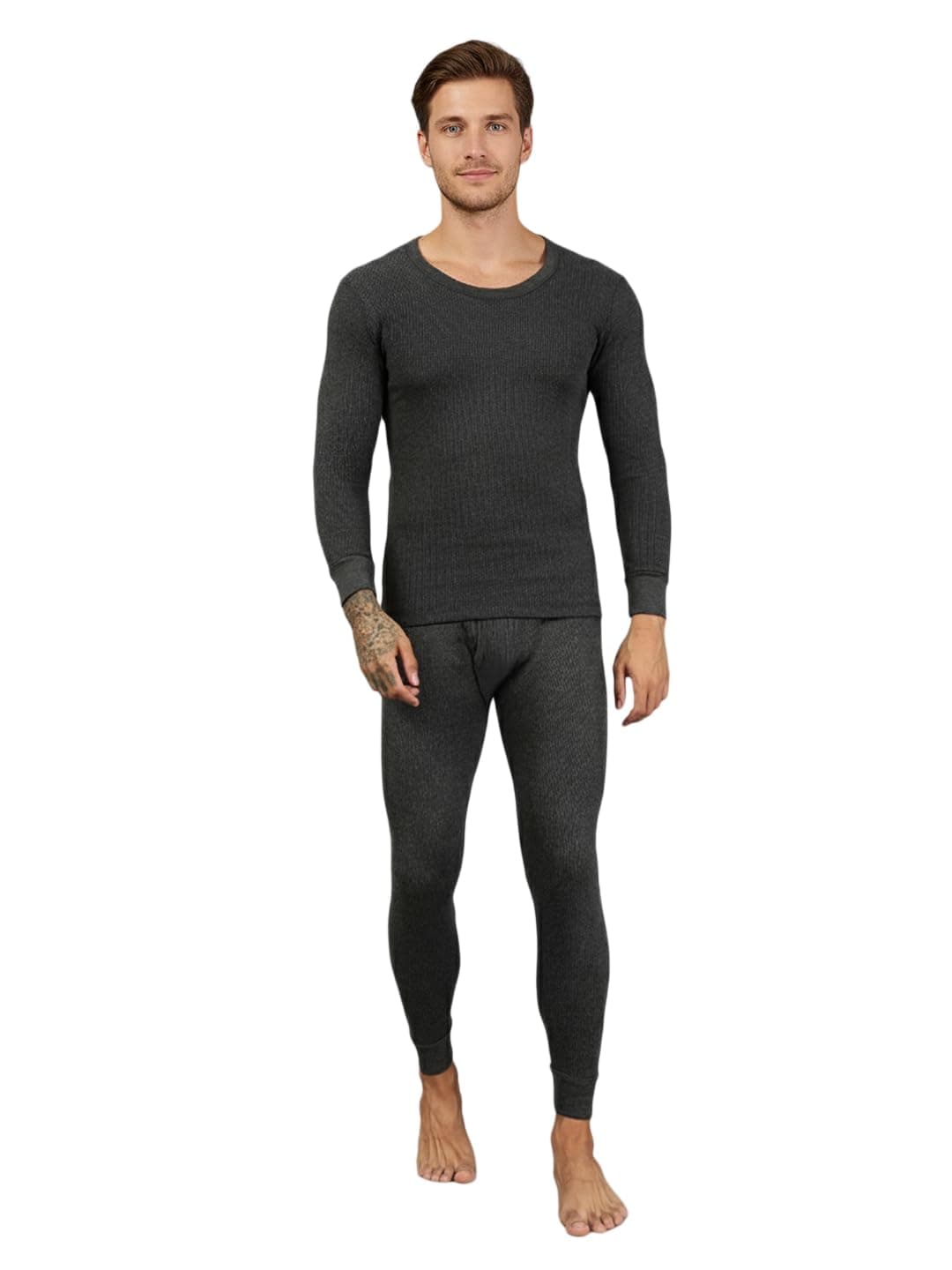 Lux Cozi HEATEK Men's Round Neck Full Sleeve Thermel Set_HEATEK_555_FSO_TRO_BM_80_Set