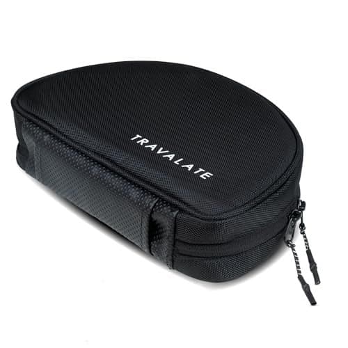 TRAVALATE Polyester Tech Organizer Pouch | Tech Organizer Pouch for Cables, Adapters, Chargers, Hard Drives, Pen Drives and Tech Products | Durable Zippered Gadgets Organizer Black