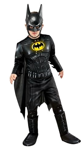 DC The Flash Movie: Batman Deluxe Costume for Kids by Rubies, Boy's Medium
