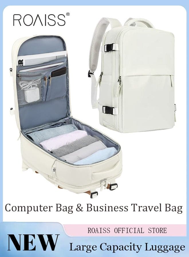 Large Capacity Travel Backpack with Wet and Dry Separation, Overnight Bag with Laptop Padding and Shoe Compartment, Waterproof Carry-on Backpack with Side Insulated Pocket, Ideal for Travel, Swimming, Gym and Outdoor Activities