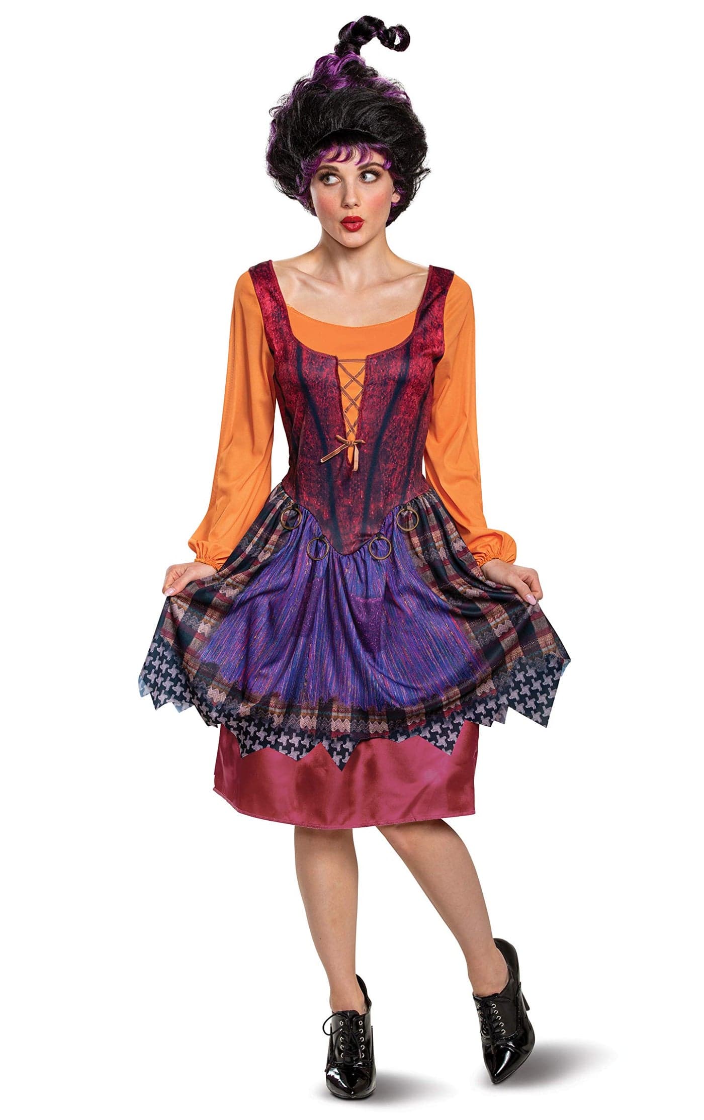 Disguise Women's Disney Hocus Pocus Mary Classic Adult Costume, Red & Orange, Medium (8-10)