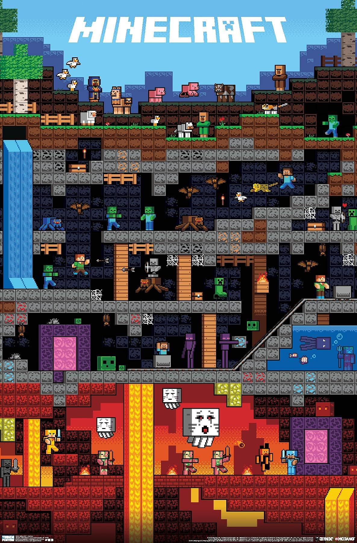 Trends International Minecraft Worldly Wall Poster 22375 x 34 Unframed Version