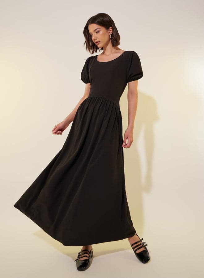 Black Puff Sleeve Dress