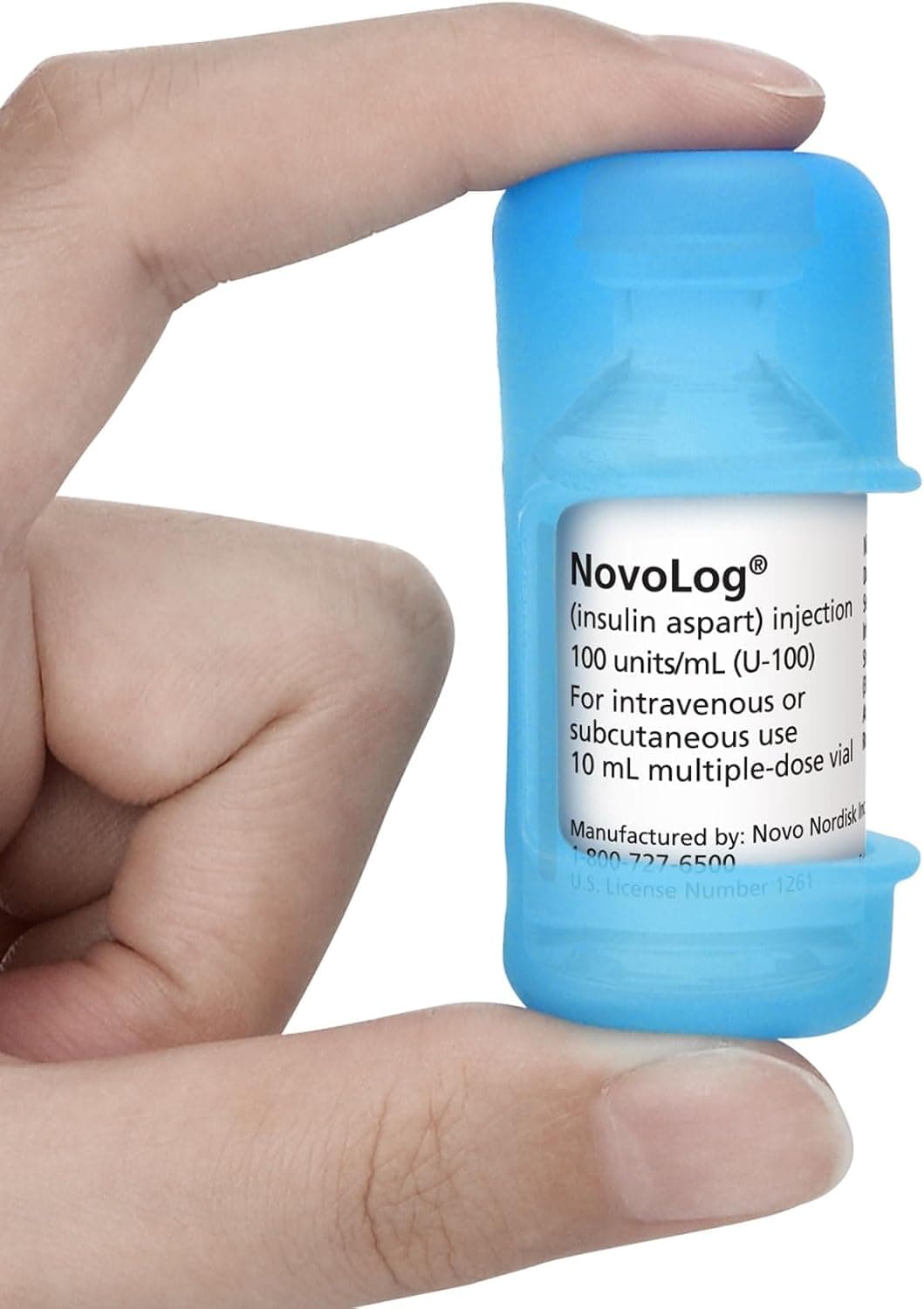 Insulin Vial Protector Case for 10ML Short Vials NovologHumalogHumulin AntiBreak Insulin Case Holder Convenient Insulin Bottle Protector Sleeve for Diabetic Travel Blue