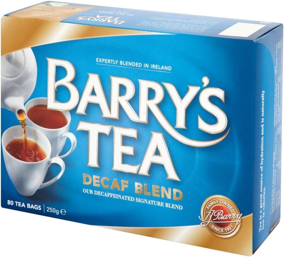 Barry's Tea Decaf Blend - 80 Count Tea Bags - Caffeine Free Assam Tea