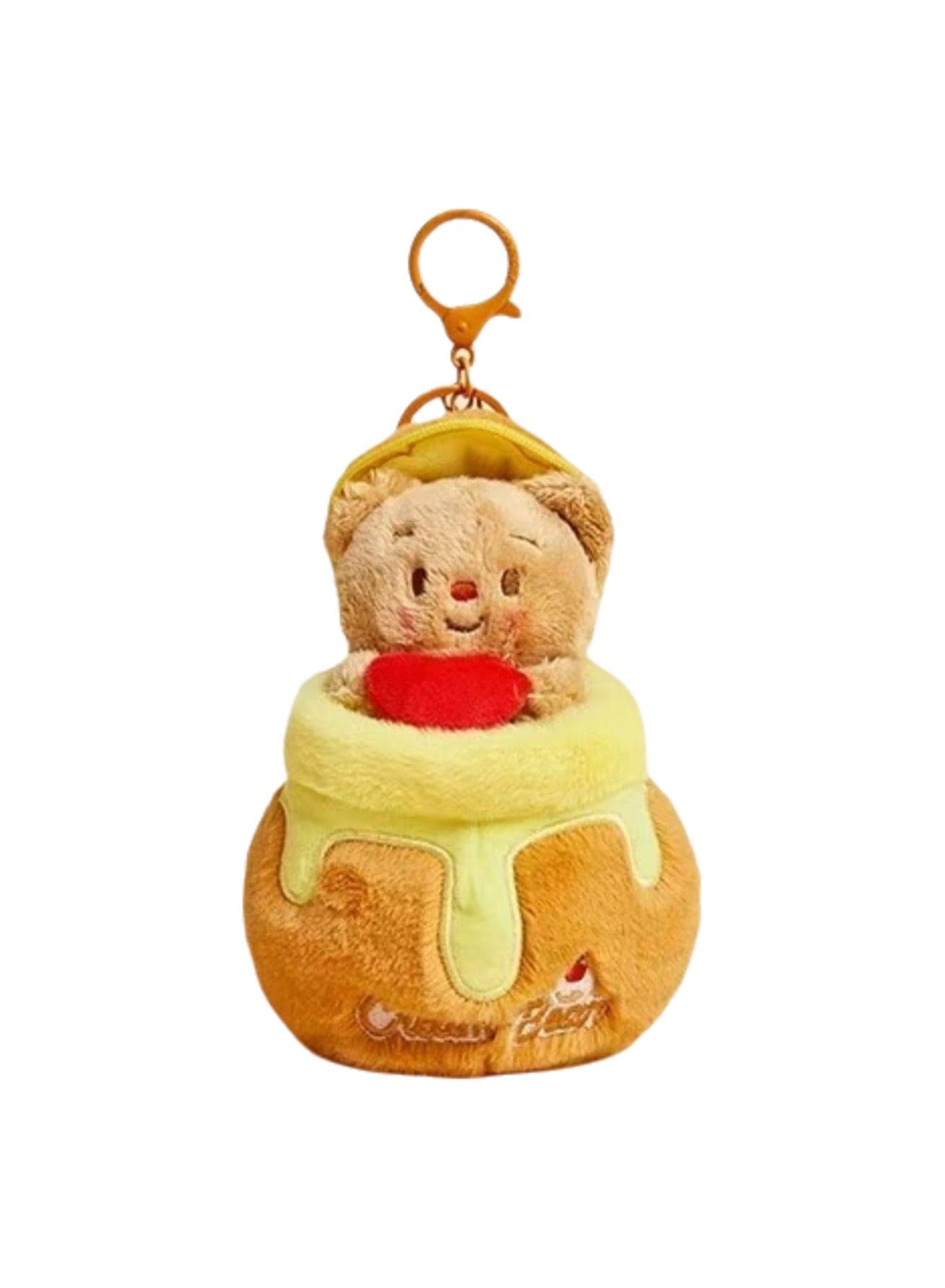 Cute Plush Keychain, Honey Bear Doll Gift Pendant, Bag Accessories Decoration (Brown Honey Pot Bear)