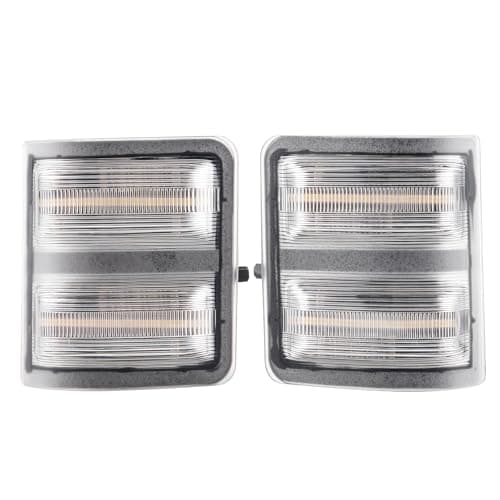LUDARM LED Tow Mirror Marker light Compatible with 2008-2016 F250 F350 F450 F550 super duty 2013-201414 F150 Switchback White Driving Parking Light Amber Turn Signal Light 2PCS Clear Lens