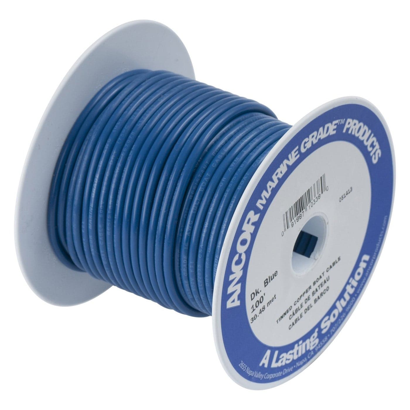 Ancor 106110 Tinned Copper Wire 12 AWG 3mm2 Dark Blue 100ft