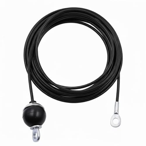 J Bryant Fitness Gym Replacement Cable Fitness Pulley Cable Thick 0.2inch/5mm Heavy Duty Steel Wire Rope for Home Gym Cable Pulley Attachments Machine Accessories (Type-B, 98")