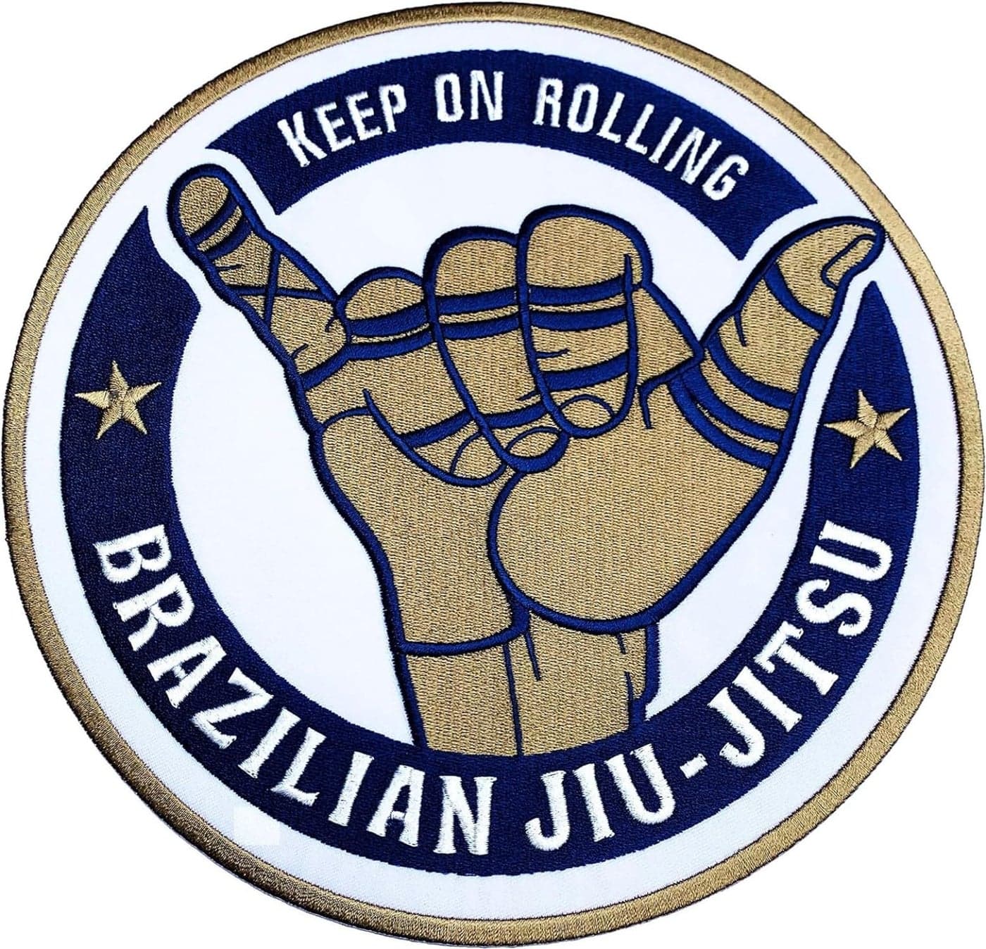 Karma Patch Brazilian Jiu Jitsu Patch 35 Inch Keep On Rolling Grappling Embroidered IronSew on Badge BJJ Gi Applique
