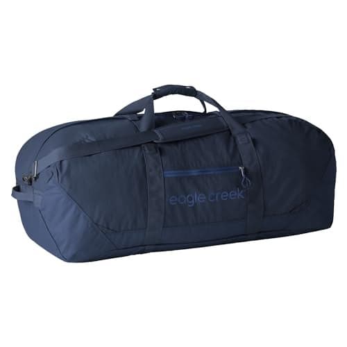 Eagle Creek No Matter What Duffel Bag - Eco Friendly Duffel for Sustainable Travel - Adjustable Shoulder Strap - Multiple Carry Options - Easy to Store - Atlantic Blue - 110L
