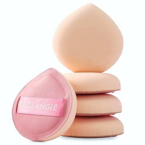 COOLANGLE 5Pcs Pink Makeup Sponge For Foundation Concealer And Powder latex free Blender Sponge For Natural And Easy Makeup Soft Longlasting And Beginnerfriendly Medium