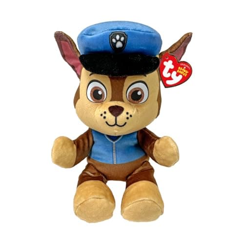 Ty - Paw Patrol Collection, Chase, All The Heroes of The Puppy Squad in Floppy Version, Soft Plush to Collect, Gift Idea for Young and Old - 20 cm - T44014