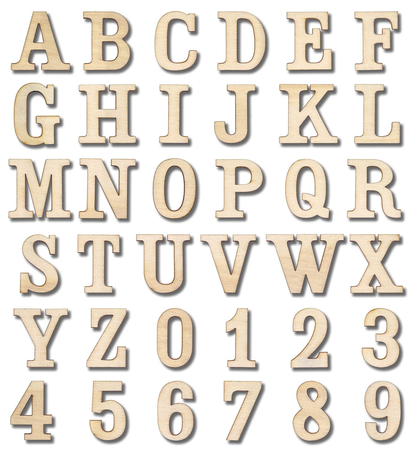 306 Pieces 114 Inch125 Small Unfinished Wooden Letters and Wooden Numbers Decorative Font Alphabet Letters for Scrapbooking DIY Crafts Homemade Project