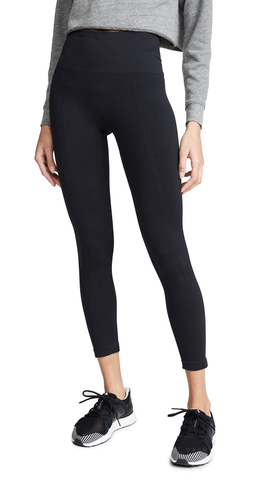 Yummie womens High Waist Tummy Shaping Legging Hosiery, Black, Small-Medium US