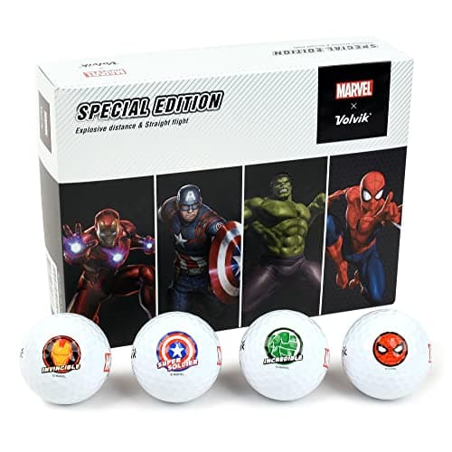 Volvik x Marvel Special Edition 3-Piece White Golf Balls 12pcs
