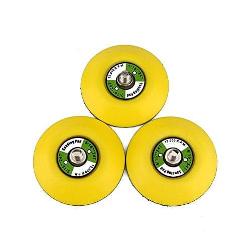 Ouya 3PCS 3 Hook and Loop Backing Pads 51624 Threads Polishing Buffing Plate for Dual Action Car Polisher