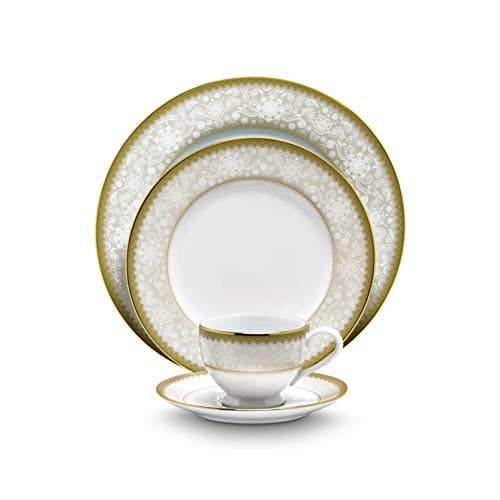 Noritake Japan - Porcelain Serving Bowl 1 pc - Luxury Dining and Kitchen Set - Hearth Collection Golden Chintz Golden Spare Serving Bowl